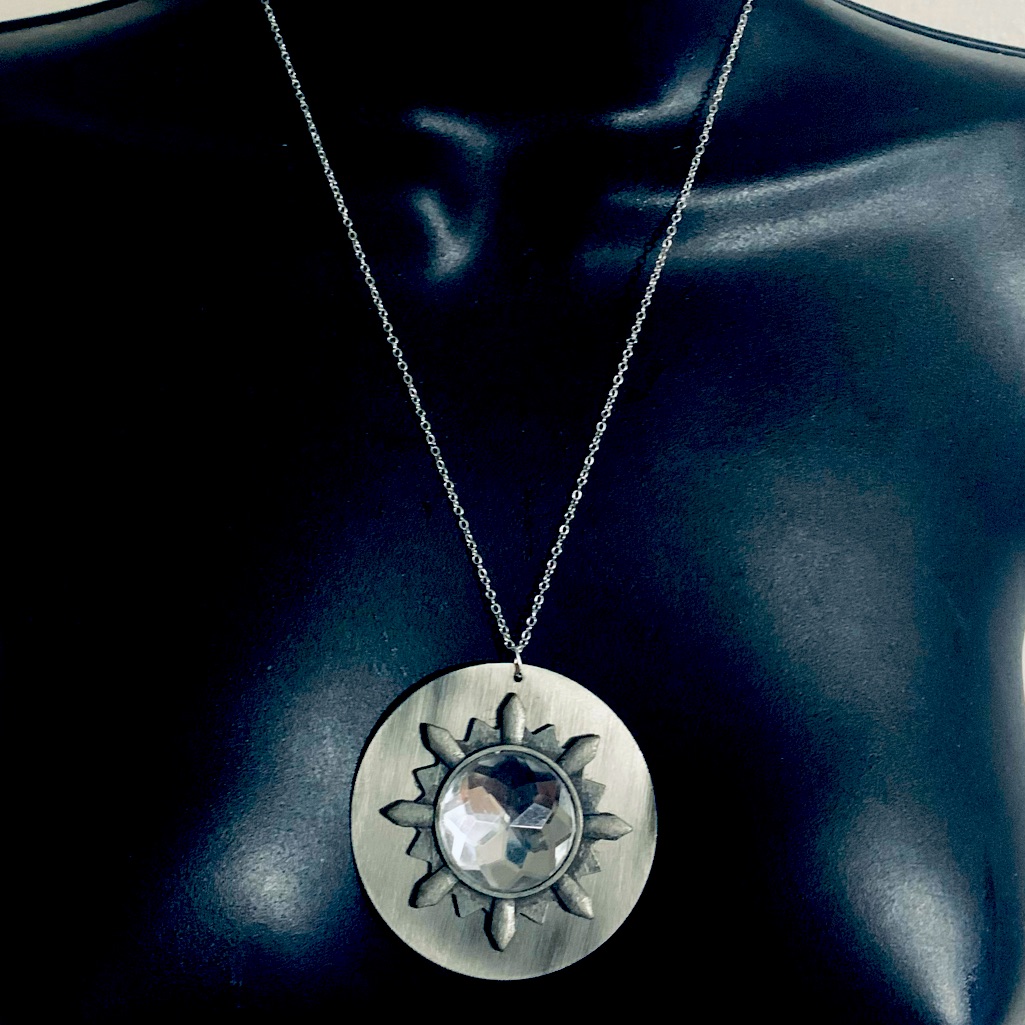 Rising Sun Diamond Pendant Necklace